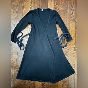 American Apparel Classic Black wrap dress